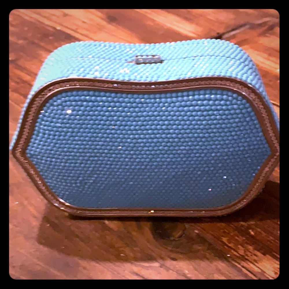 Vintage Judith Leiber turquoise clutch 80’s